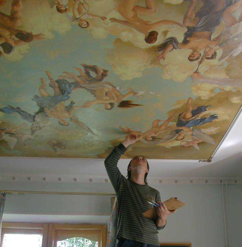 Роспись потолков: художественная роспись, расписной потолок, классика, узор, как раскрасить потолок