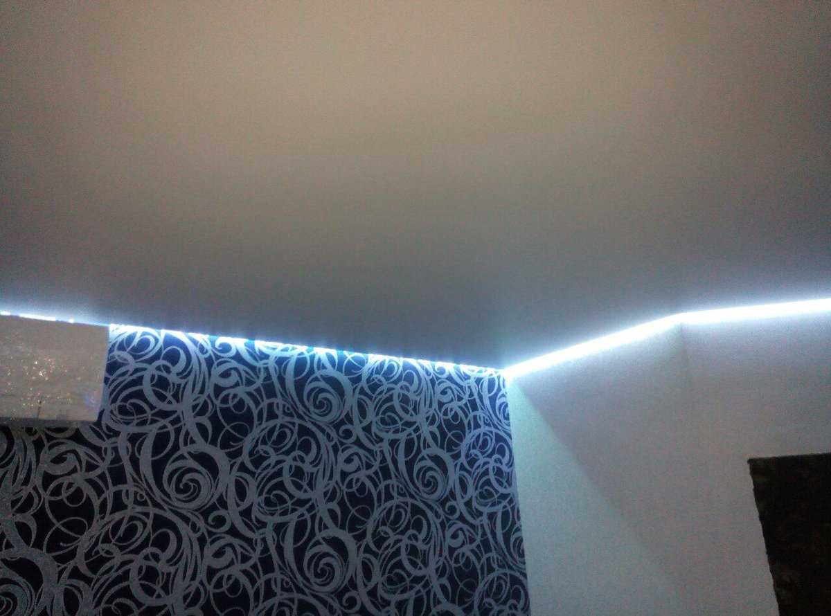Как своими руками сделать парящий потолок из гипсокартона с подсветкой
