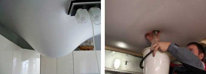 Как заделать маленькую дырку в натяжном потолке?