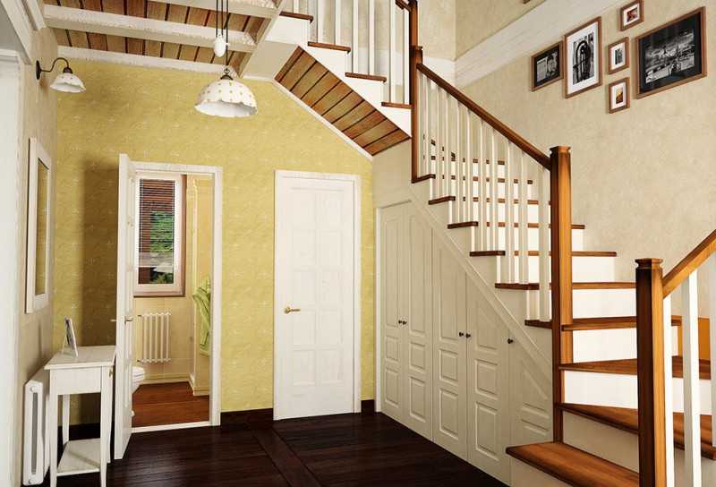 Отделка лестницы в частном доме: как оформить пролет из бетона - 34 фото