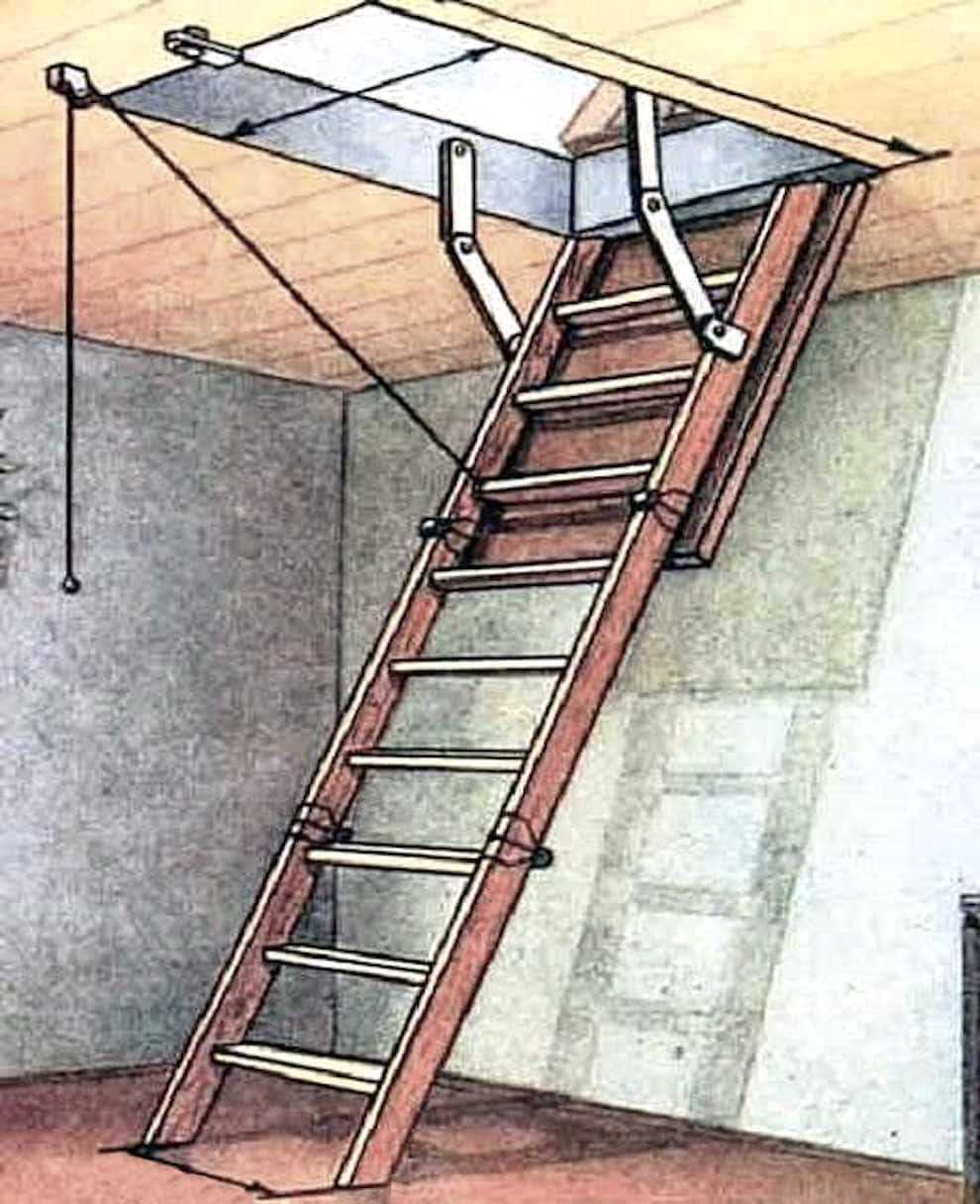 Чердачная лестница с люком: особенности выбора и нюансы монтажа