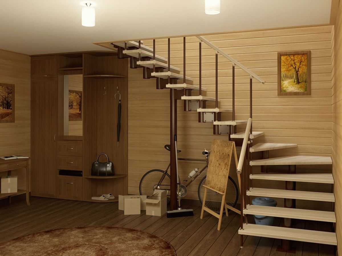 100 лучших идей: лестница на второй этаж в деревянном доме фото