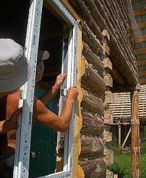 Технология установки пластиковых окон в деревянном доме